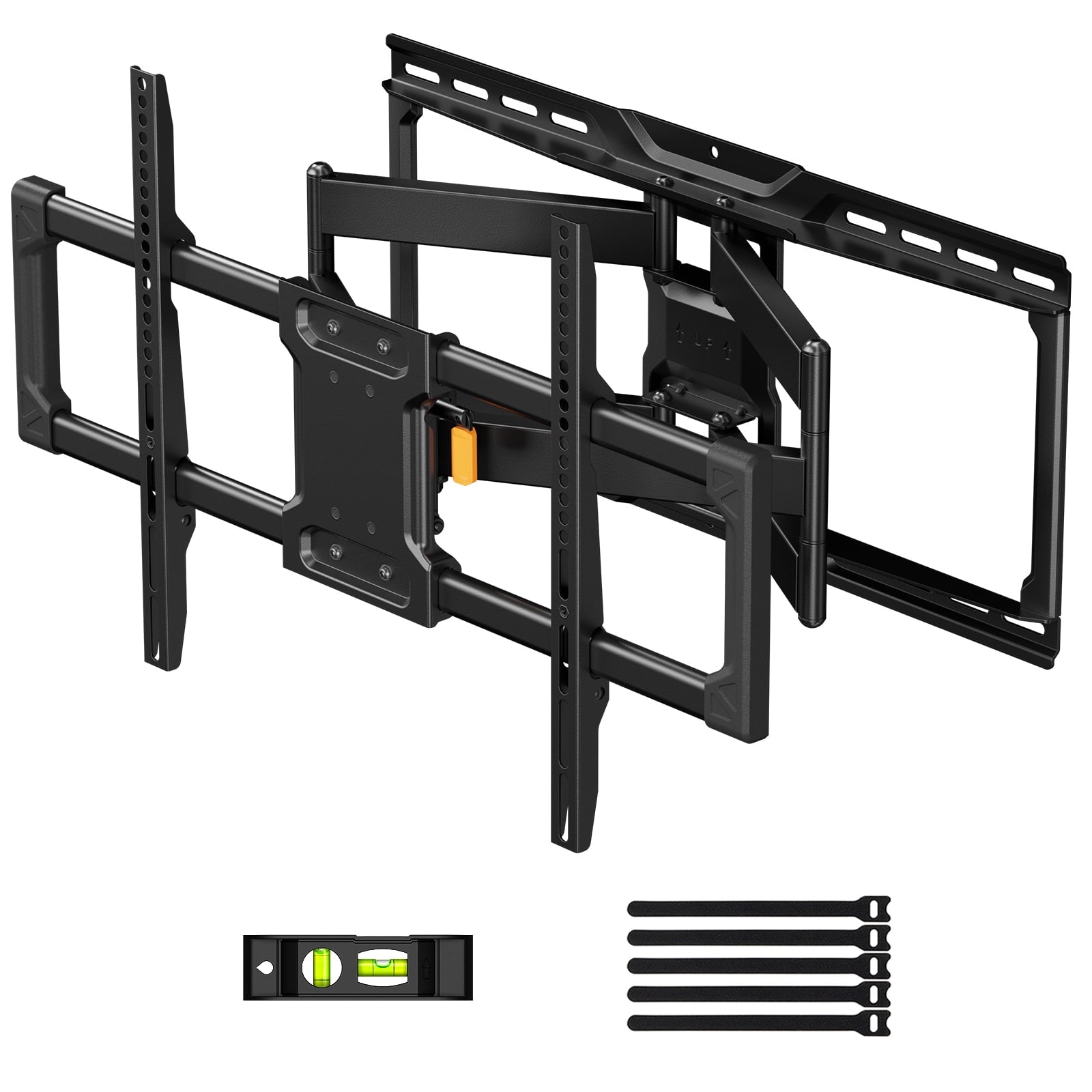 MountFTV Full Motion TV Wall Mount Swivel Tilting Bracket for 42-90 inch LED LCD OLED TVs,Max 600 x 400mm, Holds up to 150lbs,12″/16″/18″/24″ Wood Studs