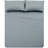 Queen Size Sheets Set 4pcs Extra Soft Cooling Bed Sheets Fine Brushed Microfiber Polyester Luxury Bedding Sheets Up to 16" Deep Pocket Light Grey