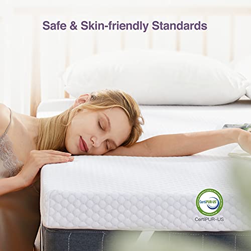 3 Inch Gel Memory Foam Mattress Topper for Pressure Relief, Premium Soft Mattress Topper for Cooling Sleep, Non-Slip Design with Removable & Washable Cover, CertiPUR-US Certified - Full