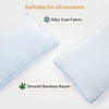 Gel Memory Foam Pillows for Cooling Sleeping , Premium Adjustable Loft Pillow for Side and Back Sleepers, Bed Pillow with Washable Cover from Bamboo Derived Rayon - Queen 1PCS