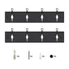 Coat Rack Wall Mount 2 Packs, Coat Hooks Wall Hooks Coat Hangers for Wall, Hat Racks Hooks for Hanging Coats Wall Mounted, Black