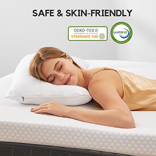 3 Inch Gel Memory Foam Mattress Topper for Cooling Sleep, Premium Bed Topper with Non-Slip Removable Soft Cover, CertiPUR-US Certified, Queen