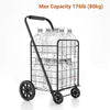 Grocery Cart with Wheels, Heavy Duty Foldable Lightweight Shopping Cart, 176lb Large Capacity Shop Cart for Groceries, Laundry, Pantry, Garage-AMTUC2