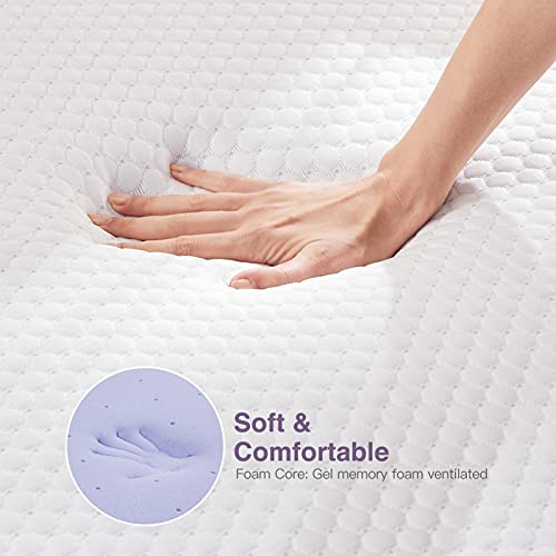 3 Inch Gel Memory Foam Mattress Topper for Pressure Relief, Premium Soft Mattress Topper for Cooling Sleep, Non-Slip Design with Removable & Washable Cover, CertiPUR-US Certified - Full