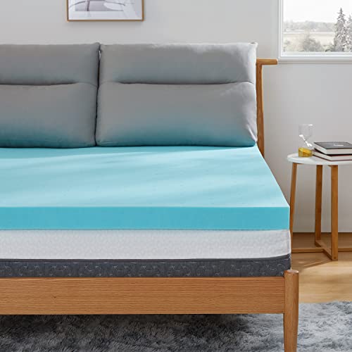 3 Inch Memory Foam Mattress Topper, Cooling Gel Ventilated Design, CertiPUR-US Certified, Twin