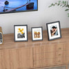 8X10 Picture Frames Set of 5, Display Photos 5X7 with Mat or 8X10 without Mat for Tabletop or Wall Mounting Display, Modern Photo Frame Set of 5, Black MNPF01B1