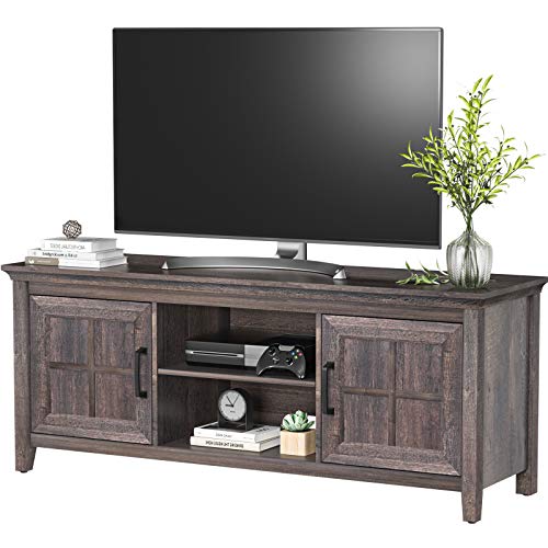 Wood TV Stand for TVs up to 65inch Rustic Media Console Table with Adjustable Storage Cabinet Entertainment Center for Living Room Farmhouse TV Table- APRTS04B