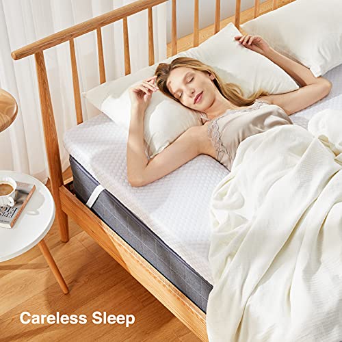 3 Inch Gel Memory Foam Mattress Topper for Pressure Relief, Premium Soft Mattress Topper for Cooling Sleep, Non-Slip Design with Removable & Washable Cover, CertiPUR-US Certified - Full