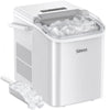 Countertop Ice Maker Machine with Handle, Portable Makers Countertop, Makes up to 27 lbs. of Per Day, 9 Cubes in 7 Mins, Self-Cleaning Scoop and Basket, White, 12 x 9 x 12 inches