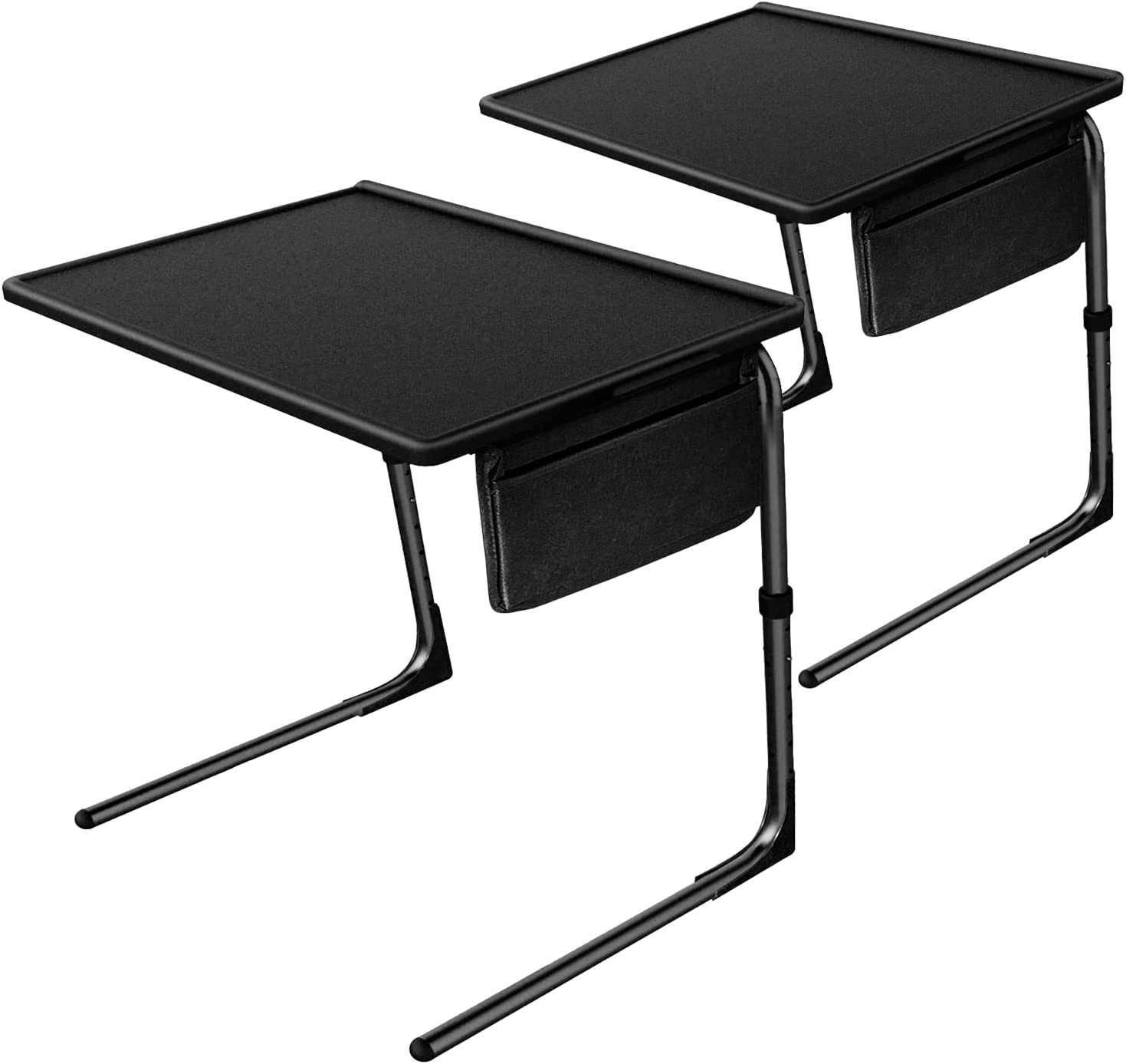 TV Tray Table, Folding TV Dinner Table Comfortable Folding Table with 3 Tilt Angle Adjustments for Eating Snack Food, Stowaway Laptop Stand (2 Pack)