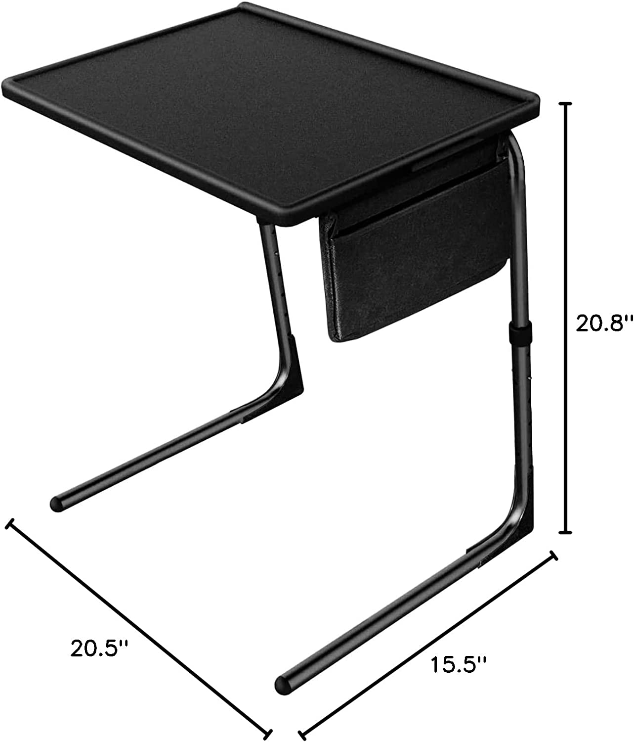 TV Tray Table, Folding TV Dinner Table Comfortable Folding Table with 3 Tilt Angle Adjustments for Eating Snack Food, Stowaway Laptop Stand 1 Pack