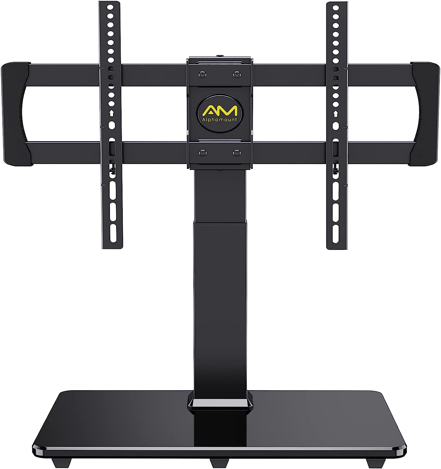 Swivel Universal TV Stand for 32-80 Inch LED/LCD/OLED TVs Tabletop TV Base Holds up to 99lbs Height Adjustable TV Mount with Tempered Glass Base Max VESA 600X400mm- APTVS08