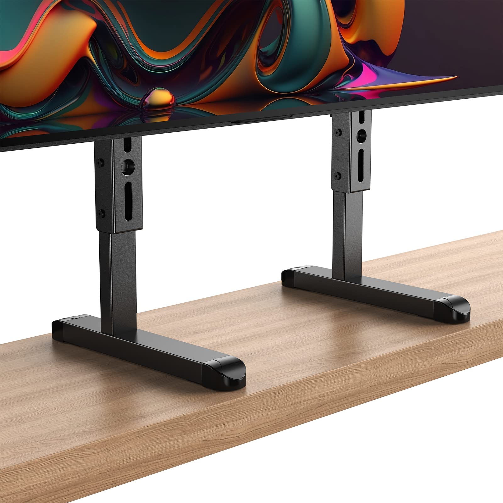 TV Stand Steel TV Legs for Most 37–80 Inch Flat or Curved TVs up to 99 lbs, Height Adjustable TV Feet Suitable for Soundbar, Universal Tabletop TV Stand Base Max VESA 800 x 400mm, PGTVS20