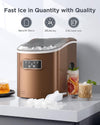 Ice Maker Countertop, Portable Ice Machine with Carry Handle, Self-Cleaning Ice Makers with Basket and Scoop, 9 Cubes in 6 Mins, 26 lbs per Day, Ideal for Home, Kitchen, Camping, RV