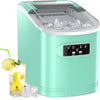 Ice Maker Machine Countertop, 26 lbs in 24 Hours, 9 Cubes Ready in 6 Mins, Self-Clean Ice Maker Compact Portable Ice Maker with Ice Scoop and Basket, Green