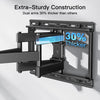 Full Motion TV Wall Mount for 37-75 inch LED LCD OLED TVs, Swivel TV Mount Wall Bracket Dual Articulating Extension Arms, Max VESA 600x400mm Holds up to 100lbs, Fits 8/12/16" Wood Stud