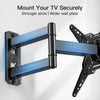 Full Motion TV Wall Mount for Most 26-60 inch TVs with Swivel, Tilt, Extension, Single Stud Articulating TV Mount Bracket, Holds up to 77 lbs, Max VESA 400x400mm, PIMF11