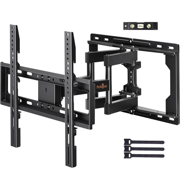 Full Motion TV Wall Mount for 26-65 inch TVs, TV Bracket Supports Swivel Articulating Level Extension Tilt Arms, Max VESA 400x400mm up to 99lbs, 16" Wood Studs, PGMFK4