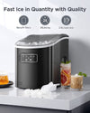 Ice Maker Machine Countertop, 26 lbs in 24 Hours, 9 Cubes Ready in 6 Mins, Self-Clean Ice Maker Compact Portable Ice Maker with Ice Scoop and Basket, Black